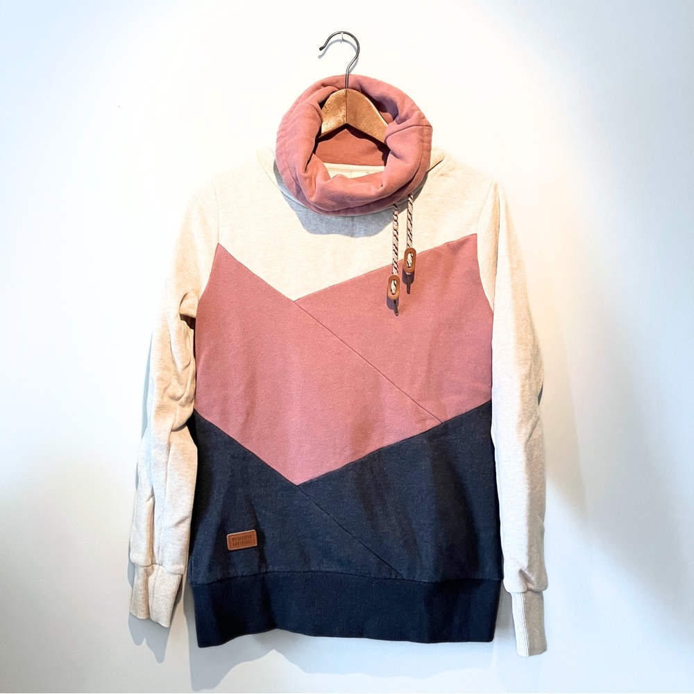 Simons Twik Colorblock Cowl Neck Sweater